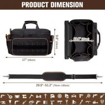 Borsa per attrezzi DGEV, organizer per borse per attrezzi, borsa per attrezzi per elettricisti, borsa per attrezzi, porta attrezzi, borse per attrezzi per elettricisti