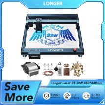 Taglierina per incisore laser Laser B1 30W più lunga, testa laser a 6 conduttori, area di incisione 450 * 440 mm, velocità 36000 mm/min, interfaccia Air Assist