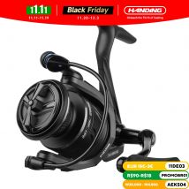 HANDING M1 Spinning Reel 12kg Max Drag Graphite Reel, 9 + 1 Ball Bearings, 5.2:1 Gear Ratio Fishing Reel for Perch Bass and Pike