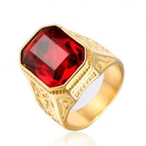 Neue Männer Schwarz Farbe Hiphop Ring 316L Edelstahl grün/Rot/Blau strass Stein Ring Rock Mode Männlichen schmuck für Mann
