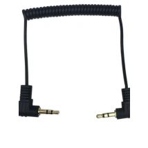 1Pack Mini Coiled 3.5mm to 2.5mm Audio Cable, 90 Degree 1/8" 3.5mm TRS Jack Male to 2.5mm TRS Jack Male Stereo Aux Cable, 50cm