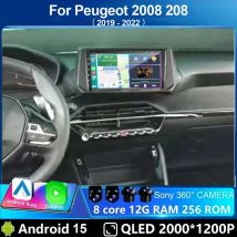 Android 15 Carplay 5G WIFI Für Peugeot 2008 208 2019 2020 2021 2022 Auto Radio Multimedia Player Navigation GPS kopf Einheit Stereo
