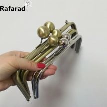 2 Stück 22 x 9 cm mit 25 mm großer Kugel oder 25 x 9 cm mit 30 mm großer Kugel, silberner oder antiker Messing-Metall-Geldbörsenrahmen, Obag-Griffe