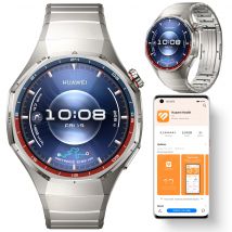 Smartwatch Huawei Watch GT 6 Pro 46mm Elite bransoleta, NFC, AMOLED srebrny