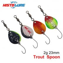 Forellenlöffel ultraleichte Messing-Angellöffel 2 g 23 mm Einzelhaken Metallköder Angelköder Hechtbarsch Angeln Pesca