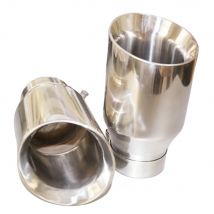 Neuester Stil aus Edelstahl, universelles Abgasanlage-Endrohr + Auto-Auspuffspitze, 1 Stück