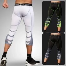 Männer der Sport 3/4 Cropped Hosen Gym Leggings Männlichen Joggings Elastische Kompressionen Sweatpant Fußball Basketball Hosen