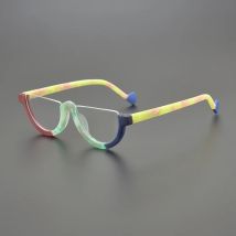 Matti erte strukturierte halbrunde Brille Rahmen Herren-und Damenmode Acetat optische Rahmen Luxusmarke Korrektur brille