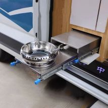 Externer ausziehbarer Gasherd für Wohnmobile, einziehbarer Gasherd für die Auto-Außenküche, Edelstahlherd, Modifikation für Wohnmobile