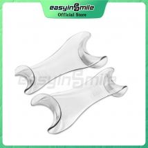EASYINSMILE 2 Stück Zahn-Wangen-Retraktoren, Mundöffner, Lippen, transparent, doppelseitig, autoklavierbar, T-Form, Doppelkopf, 135 ℃