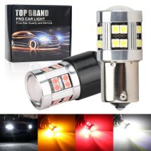 2PCS 1156 Lampada di segnalazione PY21w Ba15s P21w LED 24SMD 3030 Canbus Auto Indicatore di