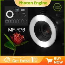 Godox MF-R76 RING76 5000K Macro LED Anello luminoso Speedlite Flash per Canon Sony Nikon Fotocamera 5D 6D 7D 60D 70D 80D D850 A7MIV