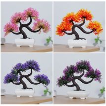 Piante artificiali Bonsai Piccolo albero Simulazione Piante in vaso Tavolo Ornamenti in vaso per Hotel Giardino Decorazioni per la casa Fiore finto