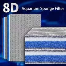 8d 8 Schichten Aquarium Aquarium Filter Schwamm kein Klebe schaum biochemische Baumwolle Aquarium Filtration Zubehör