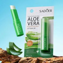 Lippen-Aloe-Balsam, nährend, erfrischend, feuchtigkeitsspendend und feuchtigkeitsspendend, verhindert Risse und repariert die Lippen, sanft, nicht reizend