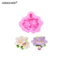 Pfirsichblüte Gips Aroma Arrangement Silikonform Kuchen Backen Dessert Dekoration Silikonform DIY Harz Zubehör Form