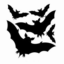 5"x4.5" Black Bat Stickers Vinyl Decal for Cars, Laptops,Windows