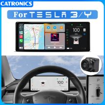 CATRONICS Head Up Display Für Tesla Modell 3 Y 2017-2024 9-zoll Dashboard Digital HighlandHUD Smart control Auto Zubehör