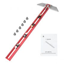 HONGDUI MT-2465 Pro Scriber per la lavorazione del legno agganciato alla marcatura del legno T righello quadrato in lega di alluminio posizionamento del foro calibro di marcatura