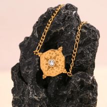 E.B.belle Vintage Starboat Octagram 18K vergoldete Armbänder Damen Titan Edelstahl Damen Schmuck Accessoires Damen