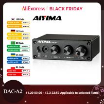AIYIMA DAC-A2 decodificador de Audio HiFi amplificador de auriculares USB salida óptica Coaxial estéreo Gaming DAC para amplificador altavoces activos