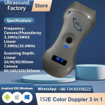 Free OEM Fast Shipping 152E 3-in-1 portable machine Wireless Ultrasound Probe scanner Wireless Color Ultrasound Doppler