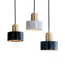 Grün Marmor Anhänger Licht Esszimmer Luxus Marmor Hängen Lichter Nacht Speichern Hotel Bar Dekorative Ausgesetzt Lampe E27