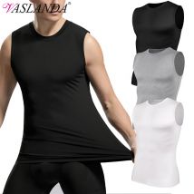 Männer Kompression hemden ärmellose Tank Top abnehmen Unterwäsche Body Shaper Workout Gym Weste Basis schicht sportliche T-Shirts