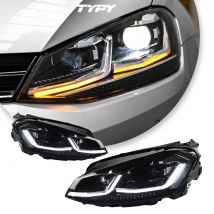 TYPY 2 PCS Per Golf 7 2013-2017 MK7 Aggiornamento 7.5 Design LED Auto Fari Montaggio DRL Lente Bifocali Lampada Accessori