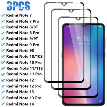 3PCS Gehärtetes Glas für Xiaomi Redmi Hinweis 14 13 12 11 Pro 11S 12S 5G Displayschutzfolie Für Redmi Hinweis 7 8 9 10 Pro 9S 10S 8T 9T