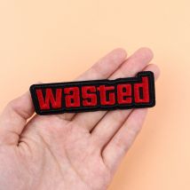 „Wasted“ Aufnäher zum Aufbügeln, Kleidung, Aufnäher für Kleidung, lustiger gestickter Aufnäher, Kleidungsstück, Bekleidungszubehör, Nähen, Aufkleber