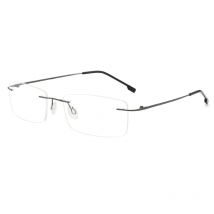 Titan-Myopie-Brille für Männer und Frauen, randloser Rahmen, verschreibungspflichtige Brille, kurzsichtige Myopie-Brille, Anti-Blaulicht-Brille