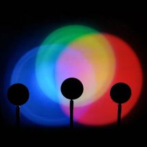 USB-Projektionslampe, bunt, Symphonie, Sonnenuntergang, Regenbogen, Atmosphäre, Nachtlicht, 13-Modus-Beleuchtung für Selfie, Live-Schlafzimmer-Dekoration