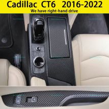 Adatto per adesivi interni CT6, pellicola modificata in fibra di carbonio per cambio di controllo centrale per Cadillac CT6 2016-2022