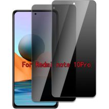 2Pcs privacy Screen Protector Glass for Xiaomi Redmi Note 10 Pro 9H Tempered Glass Film