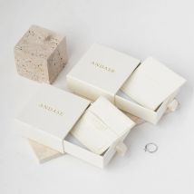 Custom Logo Drawer Jewelry Packaging Box Studs Necklace Rings Pull Out Kraft Paper Microfiber Suede Storage Dust Pouch Gift Bags
