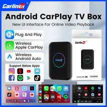 CarlinKit Lite Android TV Box Adattatore wireless 3 in 1 Supporto Netflix IPTV Wireless Android Auto e CarPlay Dongle per autoradio