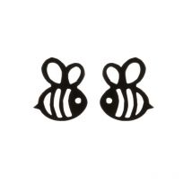 Small Stainless Steel Animal Stud Earrings for Women Jewelry Punk Black Dog Butterfly Rabbit Unicorn Paw Earrings Bee Studs