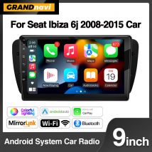 Grandnavi 9inch android 13 autoradio für sitz lbiza 6j 2013-2018 multimedia video player drahtloses carplay android auto gps audio