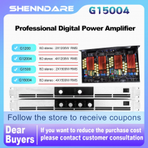 ShennDare G15004 professioneller digitaler Hochleistungsverstärker 4x1500W Klasse-D-Audio-DJ-Subwoofer-Verstärker 1U 2/4-Kanal-Line-Array-Lautsprecher Vorklangverstärker Bühne KTV