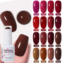 Clou Beaute HEMA TPO FREE Winter Herbst Weihnachten Rot Schokoladenbraun Kaffeefarbe UV LED Gel Nagellack Lacke Nail Art