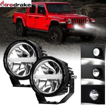 4 Inch LED Worklight 220W High Power Circular Refraction Worklight 20000LM Offroad Fog Light for Truck SUV Boat 6000K 9-30V