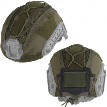 Gen 4th Taktische Helmabdeckung im Camo-Stil Ops-Core FAST Hochgeschnittenes Helmtuch mit NVG-Batterietasche Airsoft-Jagdzubehör
