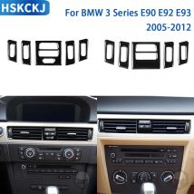 Für BMW 3er E90 E92 E93 2005–2012, Autozubehör, Innenklimaanlage, AC-Auslass, Verkleidung, Aufkleber, glänzender schwarzer Kunststoff