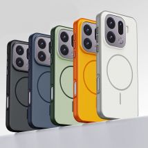 Per OPPO Find X9 X9 Pro Custodia per telefono per magneti Magnetico Doppio colore opaco PC + TPU Sensazione della pelle con pulsante in metallo Cover posteriore