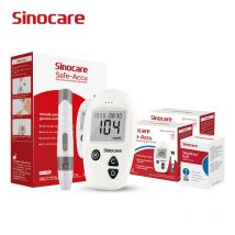 Sinocare Safe-Accu Misuratore di glicemia Misuratore di zucchero nel sangue Kit glucometro o strisce reattive Aghi Lancette Diabete medico