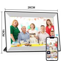 Frameo 10.1 Inch WiFi Digital Picture Frame 1280x800 HD IPS Touch Screen Digital Photo Frame Electronic 32GB Memory Auto-Rotate