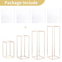 Supporti per piante in metallo per la decorazione della festa nuziale, supporto per fiori in piombo stradale per decorazioni natalizie, decorazioni per palcoscenici a T, 4 pezzi/set