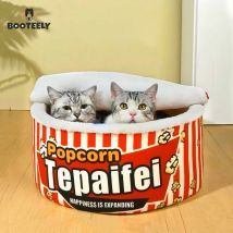 Neues Katzennest, geschlossenes Gefühl für Sicherheit, Winter, warmes Popcorn, Schlafnest, Winterkatze, schlafendes Haustier, Hundezubehör