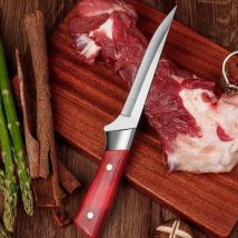 Küche Ausbeinmesser Edelstahl Fleischbeil Obst Schälmesser ABS Griff Schweinefleisch Rindfleisch Schafe Fisch Schneidmesser mit Abdeckung